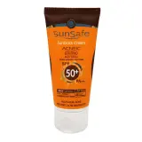 ضد آفتاب با SPF50 رنگی بژ روشن بدون چربی مناسب پوست چرب حجم 50 میل سان سیف
