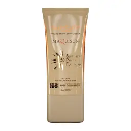 ضد آفتاب کرم پودری همراه با پرایمر با SPF50 رنگی رز گلد کد NW20 بدون چربی حجم 40 میل سان سیف