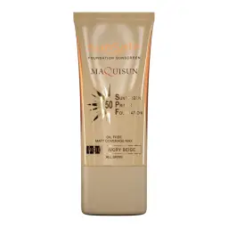 ضد آفتاب کرم پودری همراه با پرایمر با SPF50 رنگی بژ عاجی کد NC10 بدون چربی حجم 40 میل سان سیف