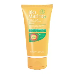 ضد آفتاب با SPF50 بی رنگ مناسب پوست چرب و دارای جوش حجم 50 میل بایومارین