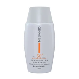 کرم ضدآفتاب SPF50 بی رنگ مناسب پوست خشک و نرمال حجم 50 میل ژیناژن