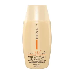 کرم ضدآفتاب رنگی SPF50 مخصوص پوست چرب 02 حجم 50 میل ژیناژن