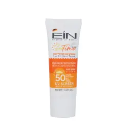 کرم ضد آفتاب با SPF50 بی رنگ تیوبی حجم 40 میل ای آی ان
