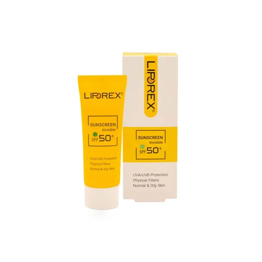 کرم ضدآفتاب SPF50 مناسب پوستهای چرب فاقد رنگ حجم 40 میل لیپورکس
