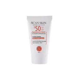 کرم ضد آفتاب با SPF50 رنگی مناسب پوست نرمال و مختلط حجم 40 میل اسکن اسکین