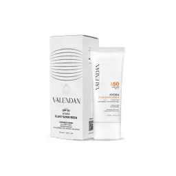 فلوئید ضد آفتاب آبرسان با SPF50 بی رنگ حجم 50 میل ولندان