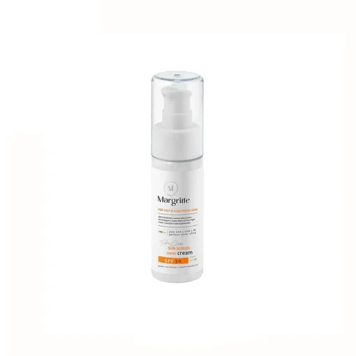 کرم ضدآفتاب SPF30 مناسب پوستهای چرب و مستعد آکنه بژ روشن حجم 50 میل مارگریت