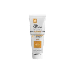 کرم ضدآفتاب SPF40 مناسب پوستهای حساس بژ طبیعی حجم 40 میل پرودرما