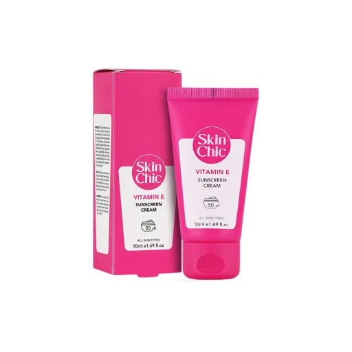 کرم ضدآفتاب SPF50 حاوی ویتامین E حجم 50 میل اسکین شیک