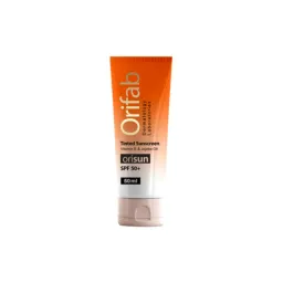 کرم ضدآفتاب فیزیکال SPF50 رنگی بژ طبیعی مناسب انواع پوست حجم 50 میل اوری فاب