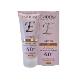کرم ضد آفتاب با SPF50 رنگی مناسب پوست دارای لک و روشن کننده حجم 40 میل اویدرم