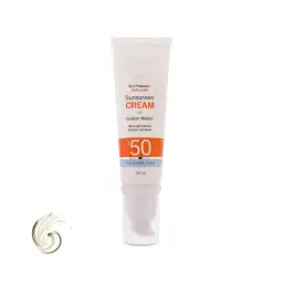کرم ضد آفتاب با SPF50 بی رنگ فیوژن واتر مناسب انواع پوست حجم 50 میل ثمین