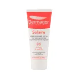 کرم ضد آفتاب با SPF50 بی رنگ مناسب پوست خشک و نرمال حجم 40 میل درماگور