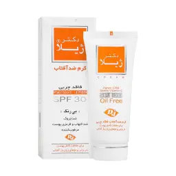 کرم ضد آفتاب با SPF30 بی رنگ مناسب پوست چرب و مختلط حجم 30 میل دکتر ژیلا
