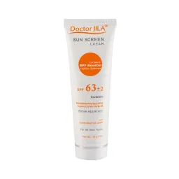 کرم ضد آفتاب با SPF63 بی رنگ مناسب انواع پوست حجم 50 میل دکتر ژیلا