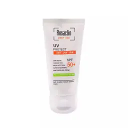 کرم ضد آفتاب با SPF50 بی رنگ مناسب پوست چرب و مختلط حجم 40 میل رزاکلین