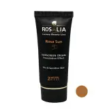 کرم ضد آفتاب با SPF50 رنگی بژ طبیعی مدل Rosa Sun مناسب پوست خشک حجم 40 میل رزالیا