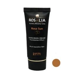 کرم ضد آفتاب با SPF50 بژ طبیعی مدل ROSA SUN مناسب پوست خشک حجم 40 میل رزالیا