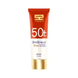 کرم ژل ضد آفتاب با SPF50 رنگی متوسط مناسب پوست چرب حجم 50 میل ساین اسکین