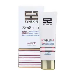 کرم ضد آفتاب فلوئیدی با SPF50 بی رنگ مناسب انواع پوست حجم 50 میل ساین اسکین