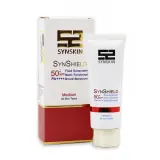 کرم ضد آفتاب فلوئیدی با SPF50 رنگی متوسط مناسب انواع پوست حجم 50 میل ساین اسکین