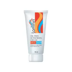 کرم ضد آفتاب با SPF50 بی رنگ مناسب پوست چرب و نرمال حجم 50 میل لامینین