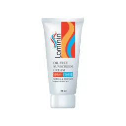 کرم ضد آفتاب با SPF50 بی رنگ مناسب پوست چرب و نرمال حجم 50 میل لامینین