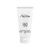 کرم ضد آفتاب با SPF60 بی رنگ آقایان مناسب انواع پوست حجم 50 میل مدیسان