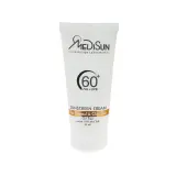 کرم ضد آفتاب با SPF60 بی رنگ مناسب پوست چرب و نرمال حجم 50 میل مدیسان