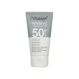 کرم ضد آفتاب با SPF50 رنگی بژ طبیعی مدل Whitevit حجم 40 میل ویتالیر