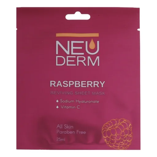 ماسک صورت ورقهای تمشک حجم 25 میل نئودرم