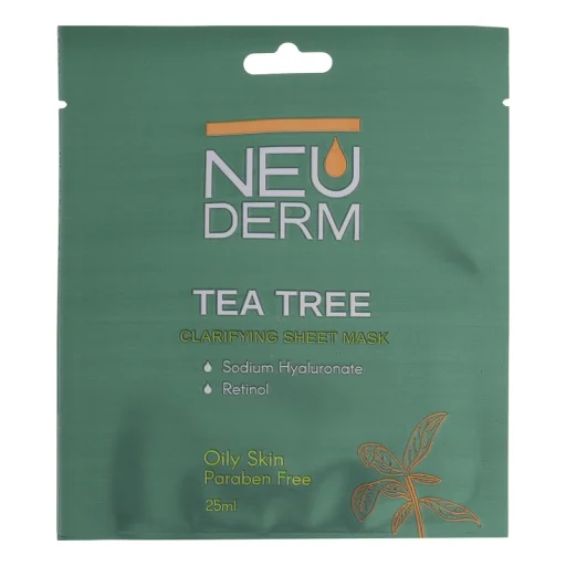 ماسک صورت ورقهای درخت چای حجم 25 میل نئودرم