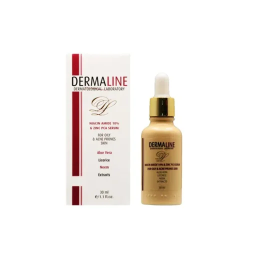 سرم حاوی 10 درصد نیاسینامید و زینک PCA مناسب پوستهای چرب و مستعد آکنه حجم 30 میل درمالاین