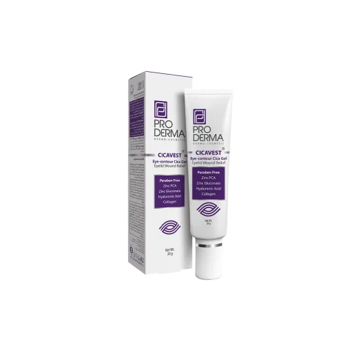 ژل التیامدهنده دور چشم و پلک تیوپی حجم 20 میل پرودرما