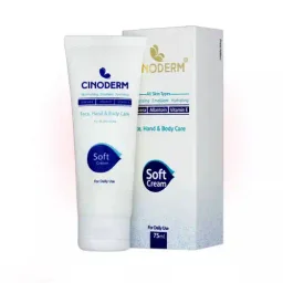 کرم تیوبی سافت مناسب برای دست و صورت حجم 75 میل سینودرم