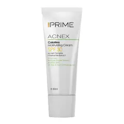 کرم مرطوب کننده با SPF30 بی رنگ مدل Acnex حجم 50 میل پرایم