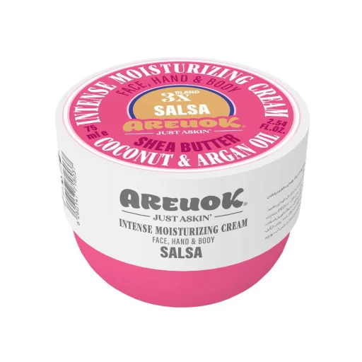 کرم رطوبت رسان پوست دست، صورت و بدن کاسهای مدل salsa آر یو اوکی