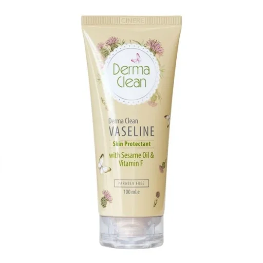 وازلین حاوی روغن کنجد و ویتامین F محافظ پوست حجم 75 میل درماکلین