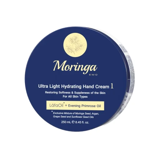 کرم دست فوق سبک و آبرسان 1 مناسب انواع پوست حجم 250 میل مورینگا