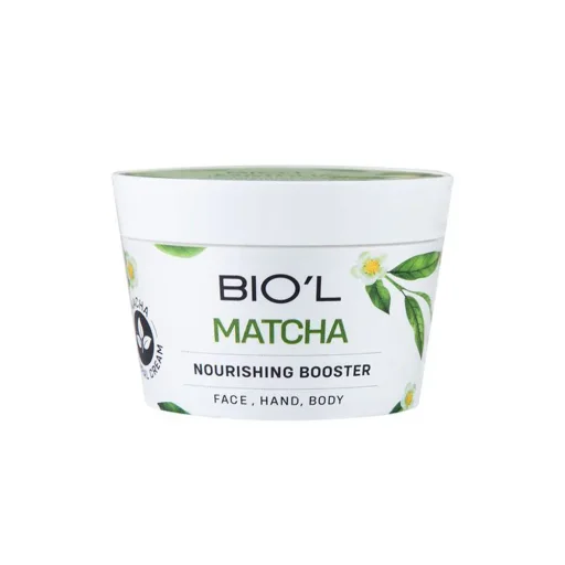 کرم مرطوبکننده کاسهای حاوی عصاره ماچا و روغن ماکادمیا حجم 200 میل بیول