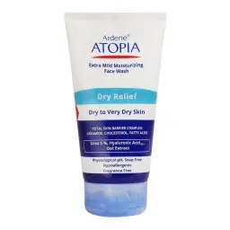 شوینده صورت مرطوب کننده مدل Dry Relief حاوی 5 درصد اوره مناسب پوست خشک حجم 150 میل آردن آتوپیا