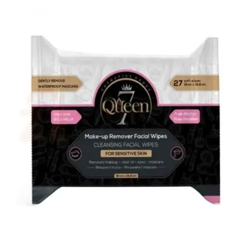 دستمال مرطوب آرایشی مناسب پوست حساس بسته 27 برگ سون کویین