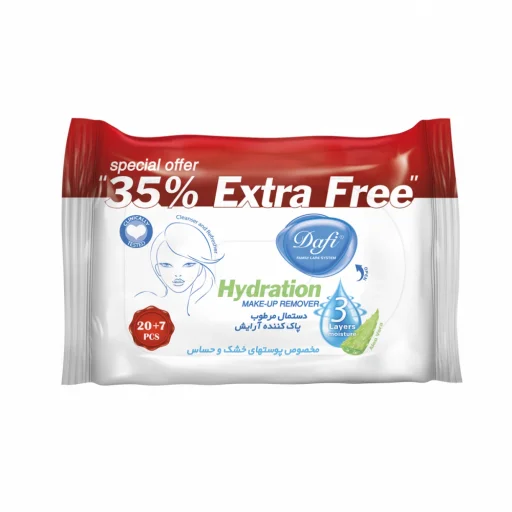 دستمال مرطوب آرایش اکسترا 27 برگ دافی