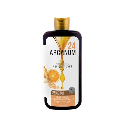 شامپو فاقد سولفات پلاس موهای چرب حاوی عصاره جینسینگ حجم 370 میل آرکانوم