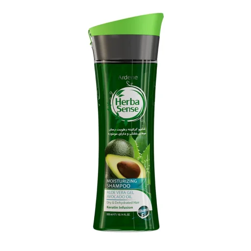 شامپو کراتینه رطوبت رسان موهای خشک و دارای موخوره حجم 300 میل آردن هرباسنس