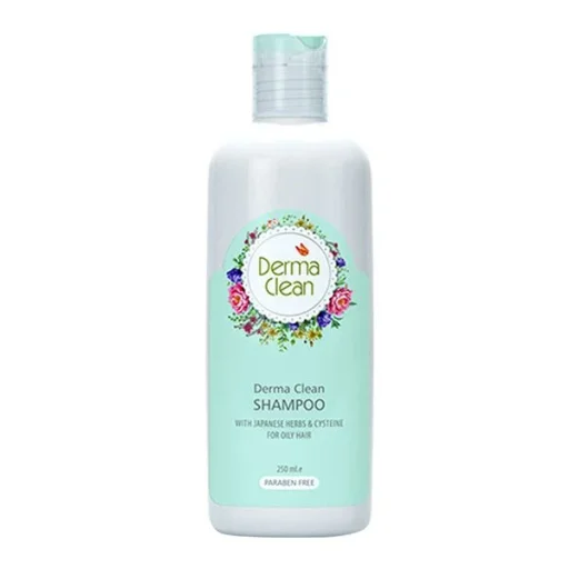 شامپو مخصوص موهای چرب حاوی عصاره گیاه ژاپنی و سیستئین حجم 250 میل درماکلین