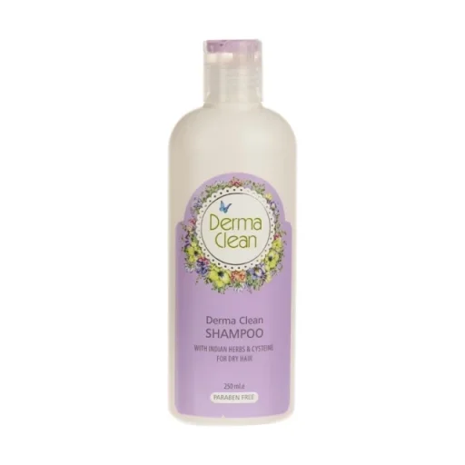 شامپو مخصوص موهای خشک حاوی عصاره گیاهان هندی و سیستئین حجم 250 میل درماکلین