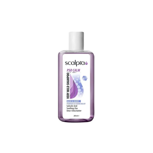 شامپو سر و بدن بسیار ملایم مخصوص پسوریازیس حجم 200 میل اسکالپیا