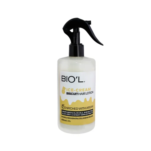 بستنی بیسکوئیتی موهای رنگشده و آسیب دیده بدون آبکشی حجم 400 میل بیول