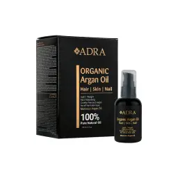 روغن پوست و مو و ناخن پمپی حاوی روغن آرگان حجم 80 میل آدرا